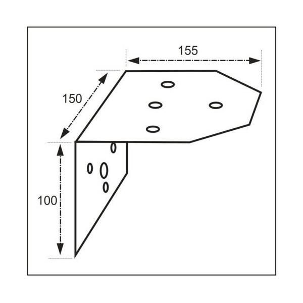 EHSWFB Maxim  Wall fixing bracket EHS-WFB Painted mild steel, complete with gromme